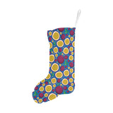 Passion fruit blue background Christmas Stocking