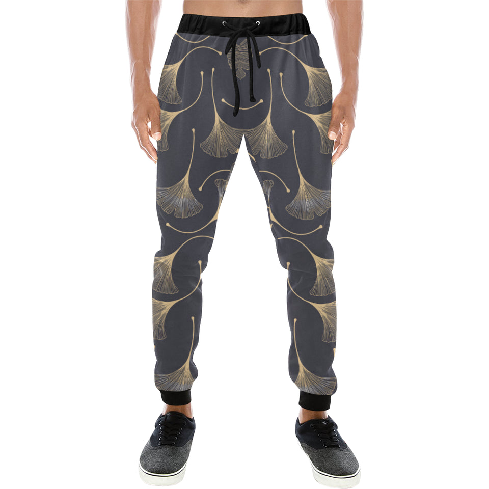 Gold ginkgo leaves Unisex Casual Sweatpants