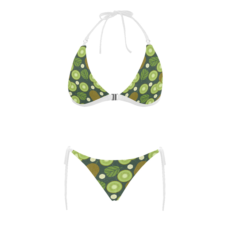 Whole sliced kiwi leave and flower Sexy Bikinis Two-Piece Swimsuits