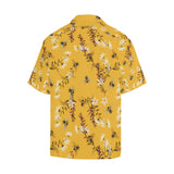 Bee flower pattern Men's All Over Print Hawaiian Shirt