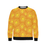 Sun orange background Men's Crew Neck Sweatshirt