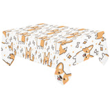 Cute corgi heart star bone pattern Tablecloth