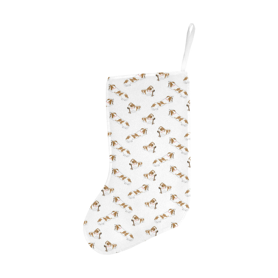 Jack Russel Pattern Print Design 04 Christmas Stocking