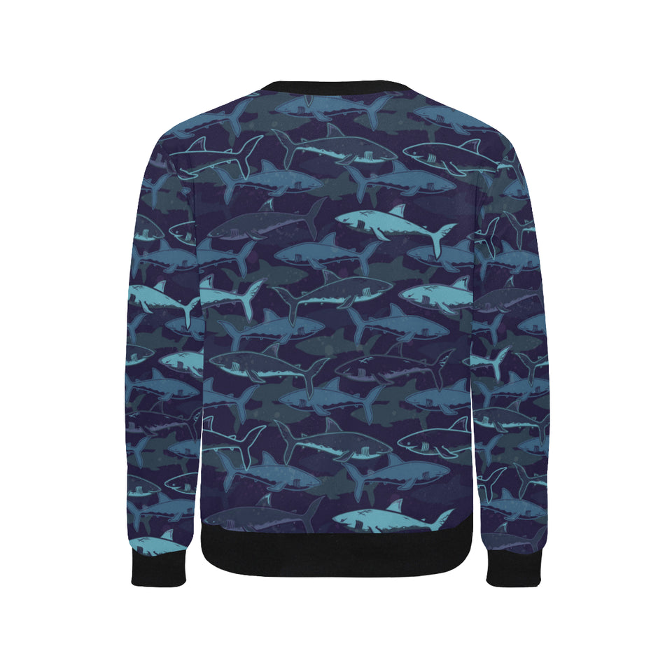 Shark pattern Men's Crew Neck Sweatshirt
