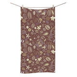 Coffee bean flower pattern Bath Towel
