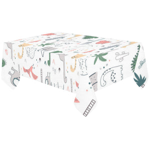Cute cartoon dinosaurs tree pattern Tablecloth
