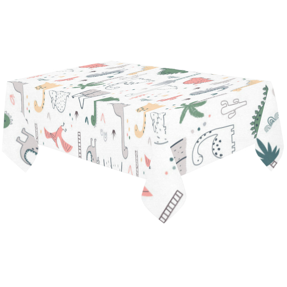 Cute cartoon dinosaurs tree pattern Tablecloth