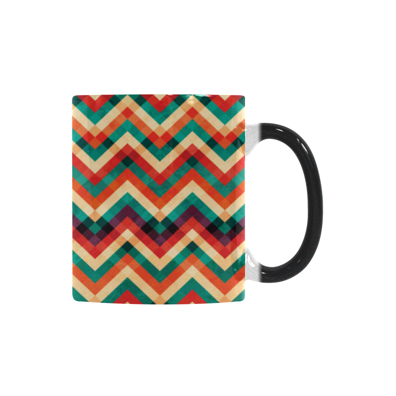 zigzag  chevron colorful pattern Morphing Mug Heat Changing Mug