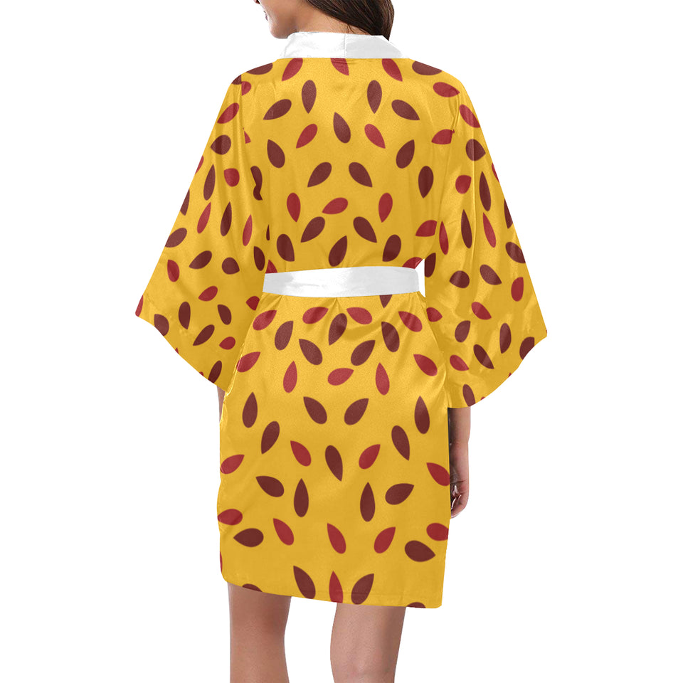 Passion fruit texture Women's Short Kimono Robe