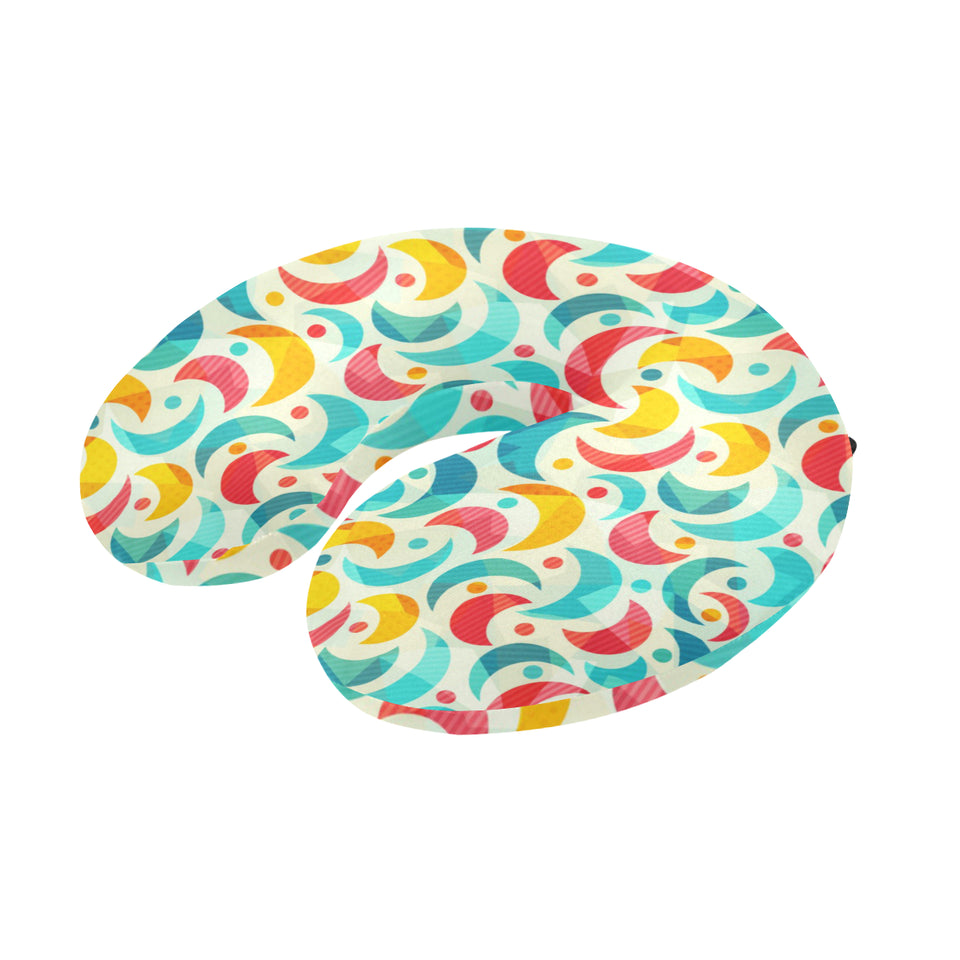 Colorful moon pattern U-Shaped Travel Neck Pillow