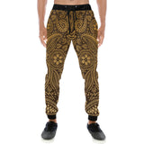 cacao beans tribal polynesian pattern background Unisex Casual Sweatpants