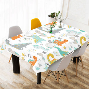 Cute funny kids dinosaurs pattern Tablecloth