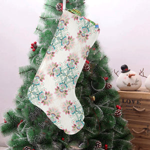 Square floral indian flower pattern Christmas Stocking