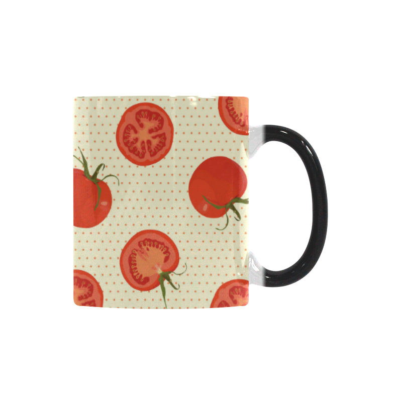 Tomato dot background Morphing Mug Heat Changing Mug