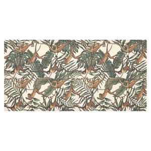 Monkey tropical leaves background Tablecloth