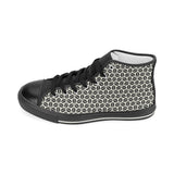 Coffee bean abstract modern pattern Women's High Top Canvas Shoes Black