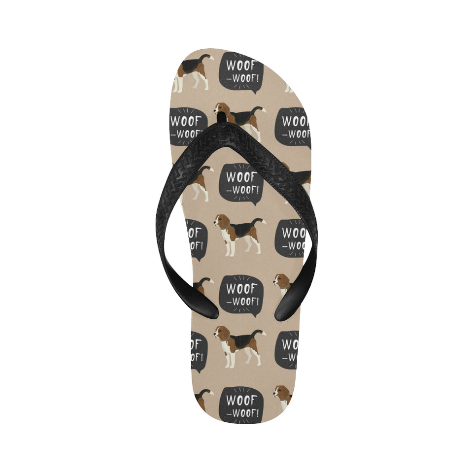 Beagle pattern Unisex Flip Flops