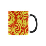 Fire flame design pattern Morphing Mug Heat Changing Mug