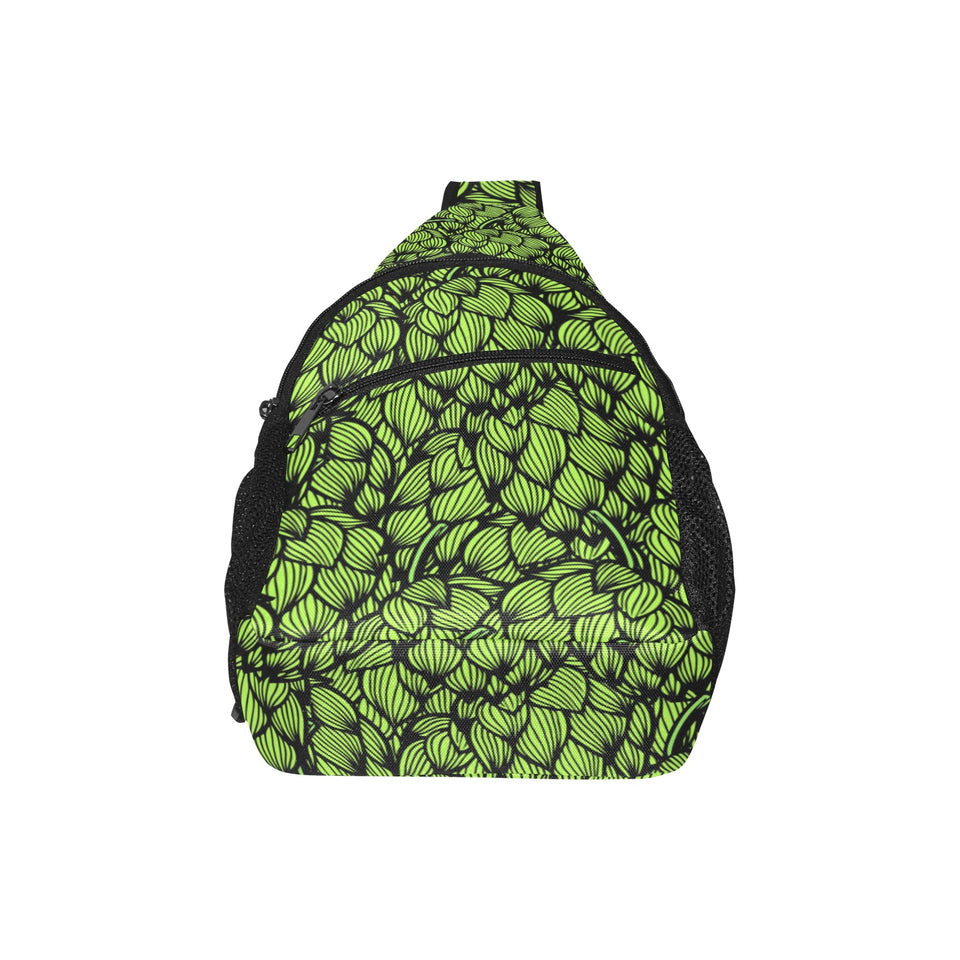 Green hop pattern All Over Print Chest Bag