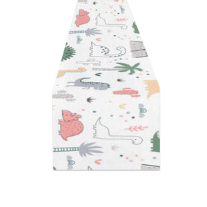 Cute cartoon dinosaurs tree pattern Table Runner