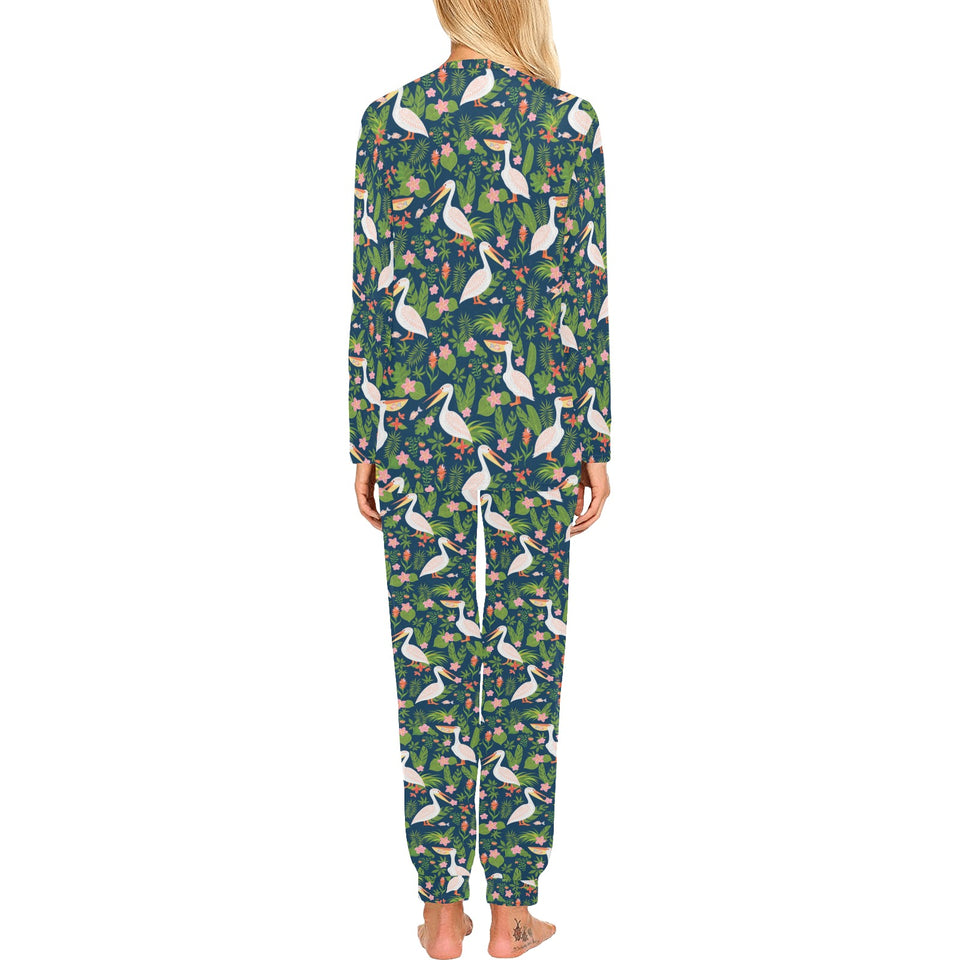 Pelican Pattern Print Design 05 Women's All Over Print Pajama Set