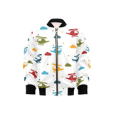 Colorful helicopter pattern Kids' Boys' Girls' Bomber Jacket