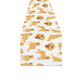 Golden Retriever Pattern Print Design 05 Table Runner