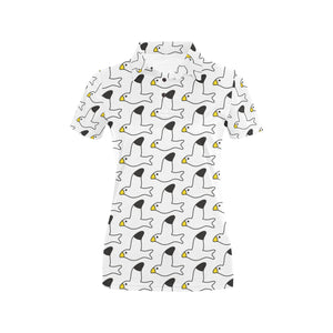 Seagull Pattern Print Design 05 Women's All Over Print Polo Shirt