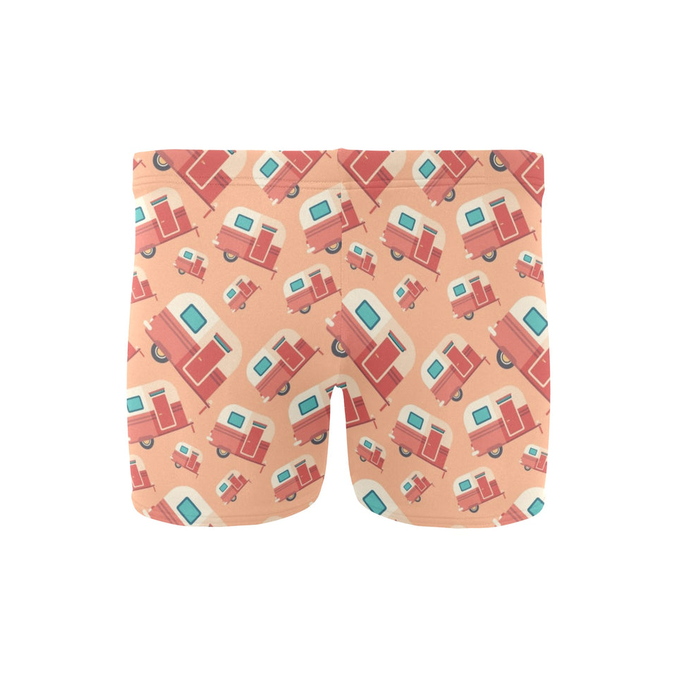 Camper Van Pattern Print Design 03 Men's Swimming Trunks