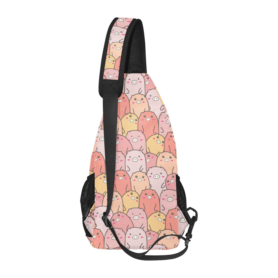Pig Pattern Print Design 04 All Over Print Chest Bag