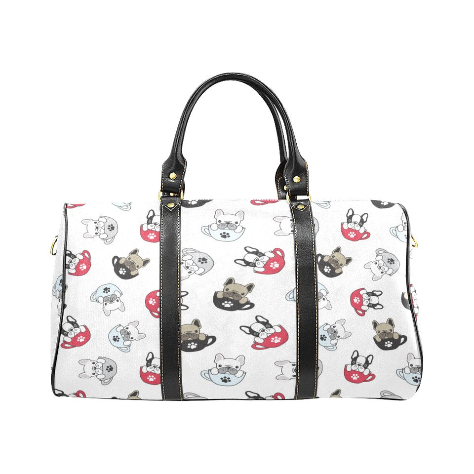 French bulldog cup paw pattern Travel Bag