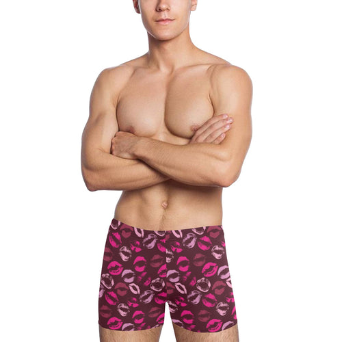 Lips Pattern Print Design 03 Men's Swimming Trunks