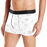 Snowflake pattern white background Men's All Over Print Boxer Briefs Men's Underwear