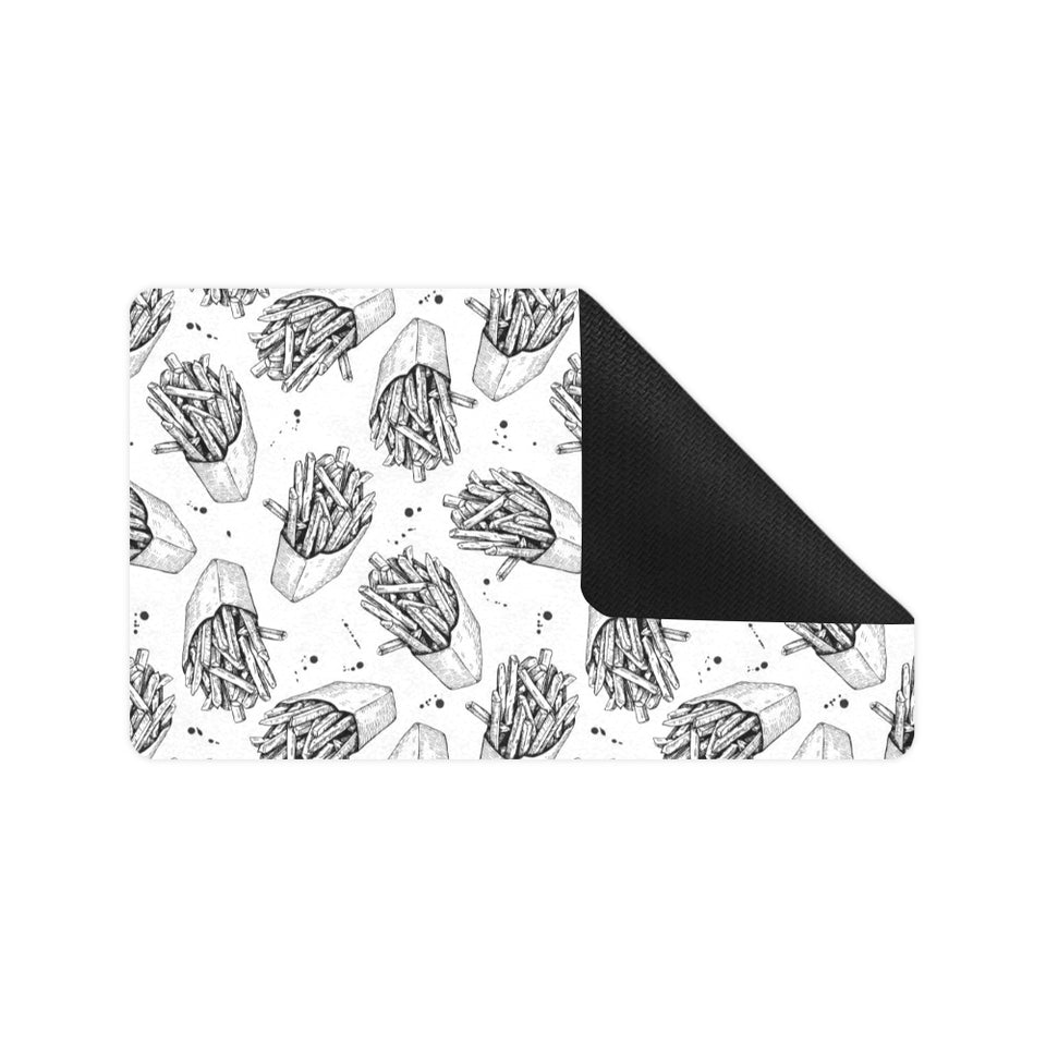 Hand drawn french fries pattern Doormat