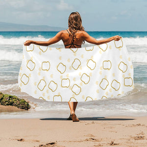 Bread Toast Pattern Print Design 01 Beach Towel