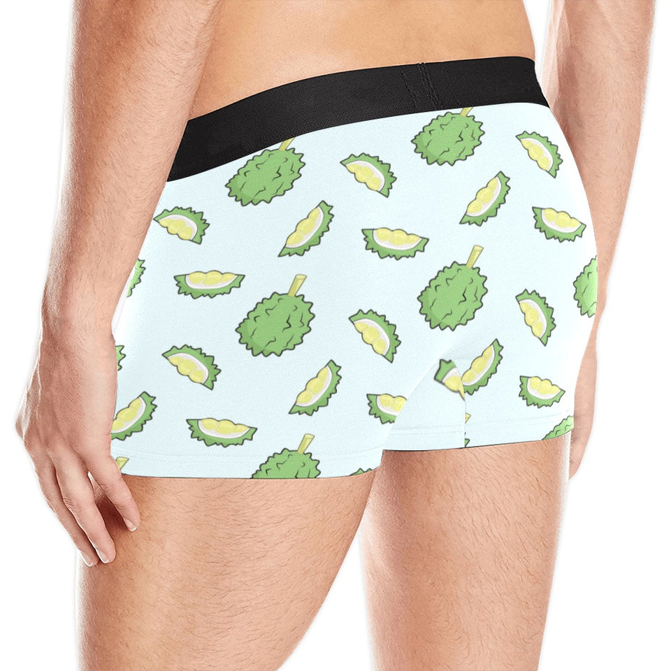 Durian pattern blue background Men's All Over Print Boxer Briefs Men's Underwear