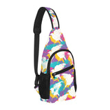 Colorful crow illustration pattern All Over Print Chest Bag