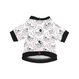 Cute french bulldog pattern All Over Print Pet Dog Round Neck Fuzzy Shirt