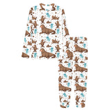 sea lion Seals jellyfish pattern Women's All Over Print Pajama Set