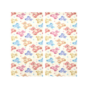 Teddy Bear Pattern Print Design 05 Gauze Curtain