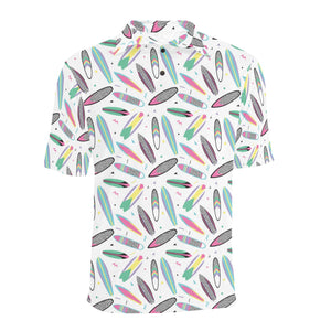 Surfboard Pattern Print Design 04 Men's All Over Print Polo Shirt