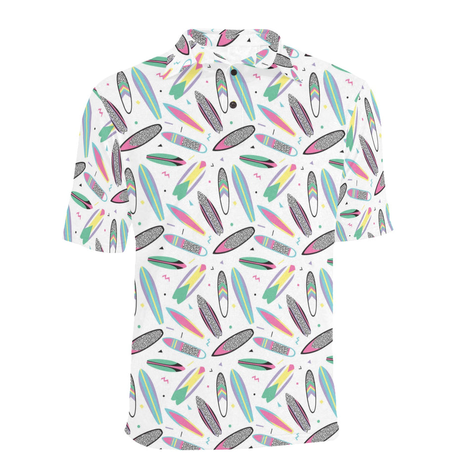 Surfboard Pattern Print Design 04 Men's All Over Print Polo Shirt