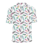 Surfboard Pattern Print Design 04 Men's All Over Print Polo Shirt