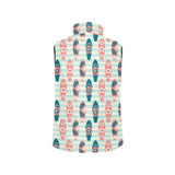 Surfboard Pattern Print Design 02 Women's Padded Vest
