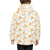 Lion Pattern Print Design 04 Kids' Boys' Girls' Padded Hooded Jacket