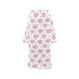 Pig Pattern Print Design 03 Blanket Robe with Sleeves