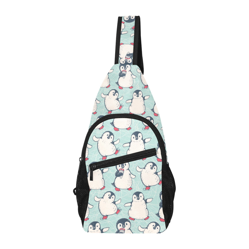 Cute Penguin pattern All Over Print Chest Bag