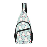 Cute Penguin pattern All Over Print Chest Bag