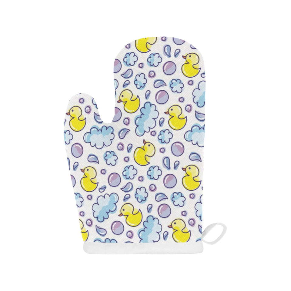 Duck Pattern Print Design 01 Heat Resistant Oven Mitts