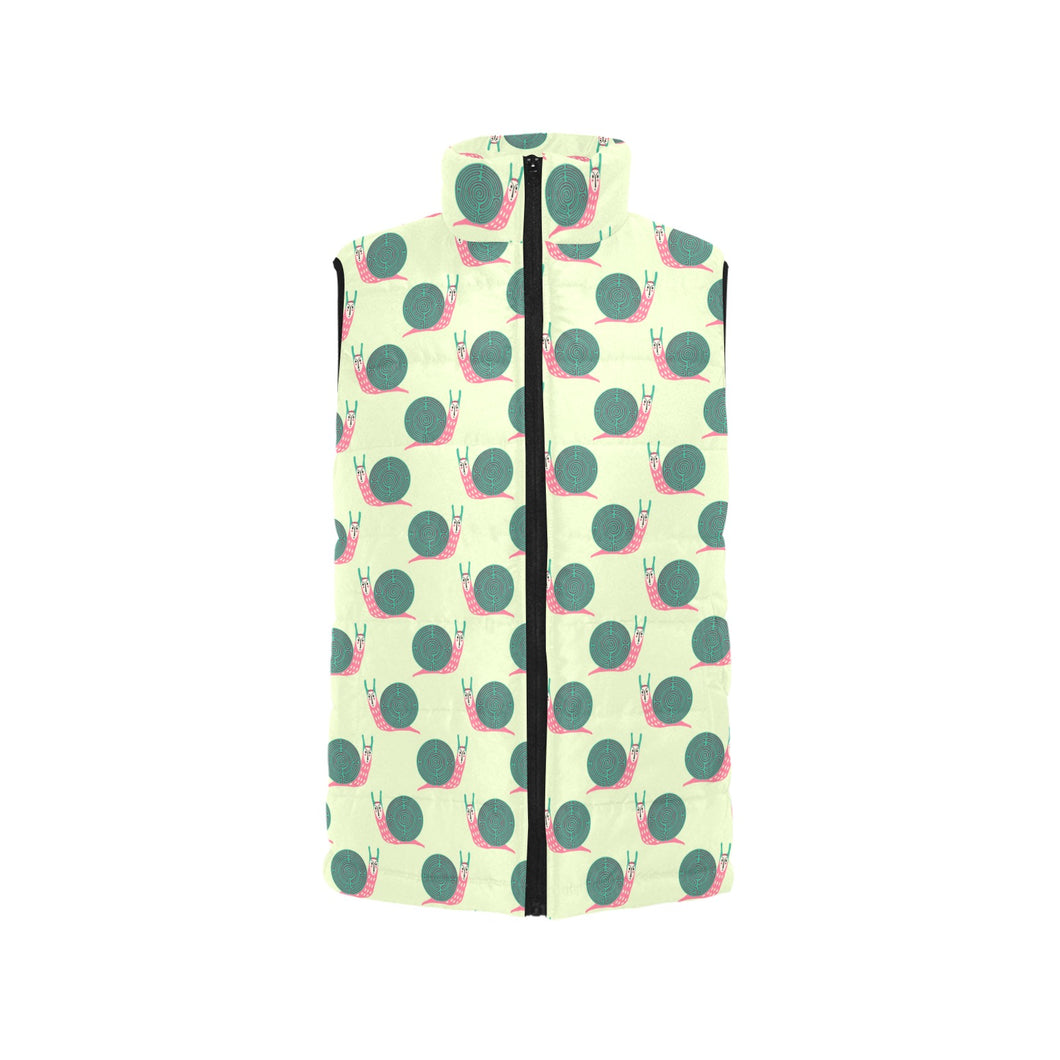 Snail Pattern Print Design 04 Men's Padded Vest